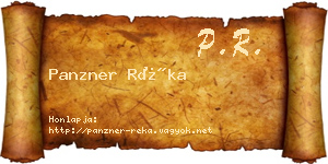 Panzner Réka névjegykártya